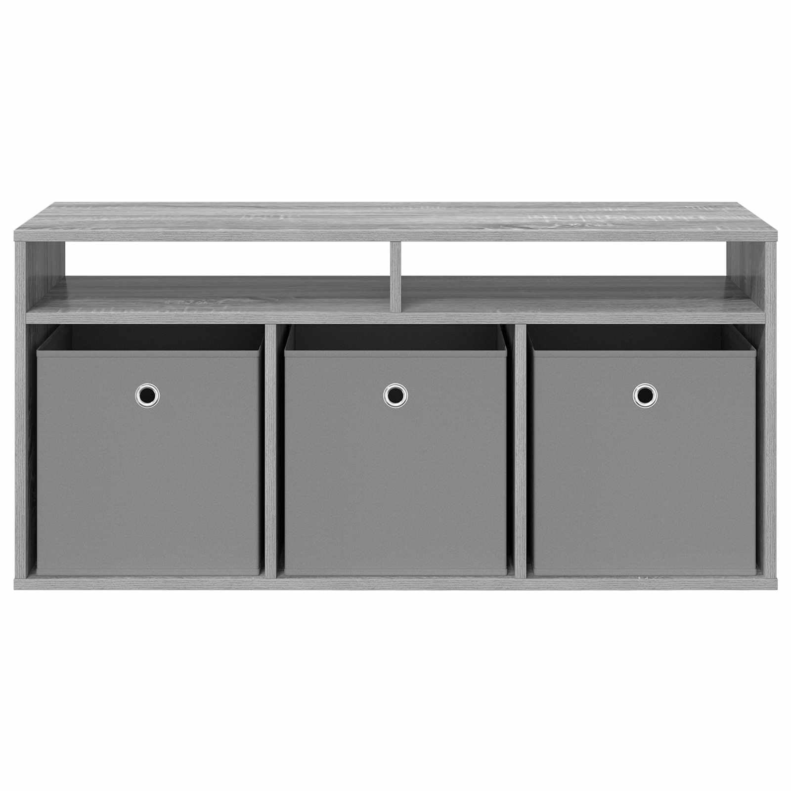 Lowboard TV-Schrank Graues Sonoma 102x32x48,5 cm mit Schubladen
