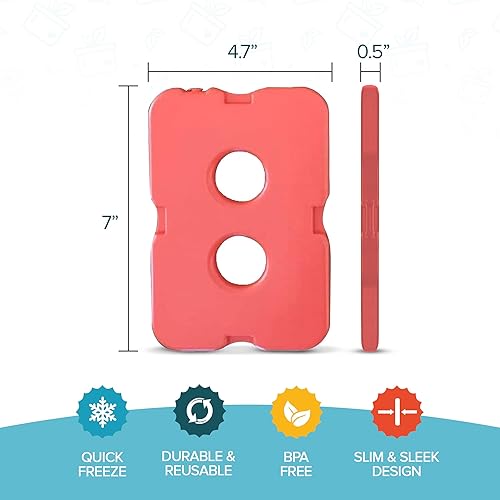 Miniatura 4 de Healthy Packers Paquetes de hielo para loncheras y enfriadores  Paquete fresco original  Paquete de hielo reutilizable delgado y duradero para