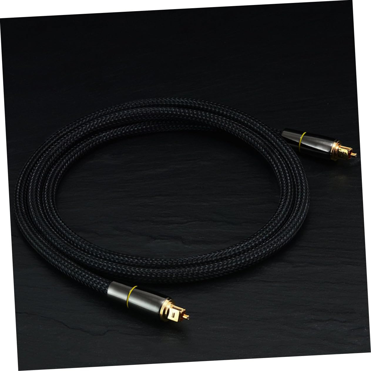 Kisangel Optisches Digital Audiokabel 20 Meter aus Glasfaser, Schwarz