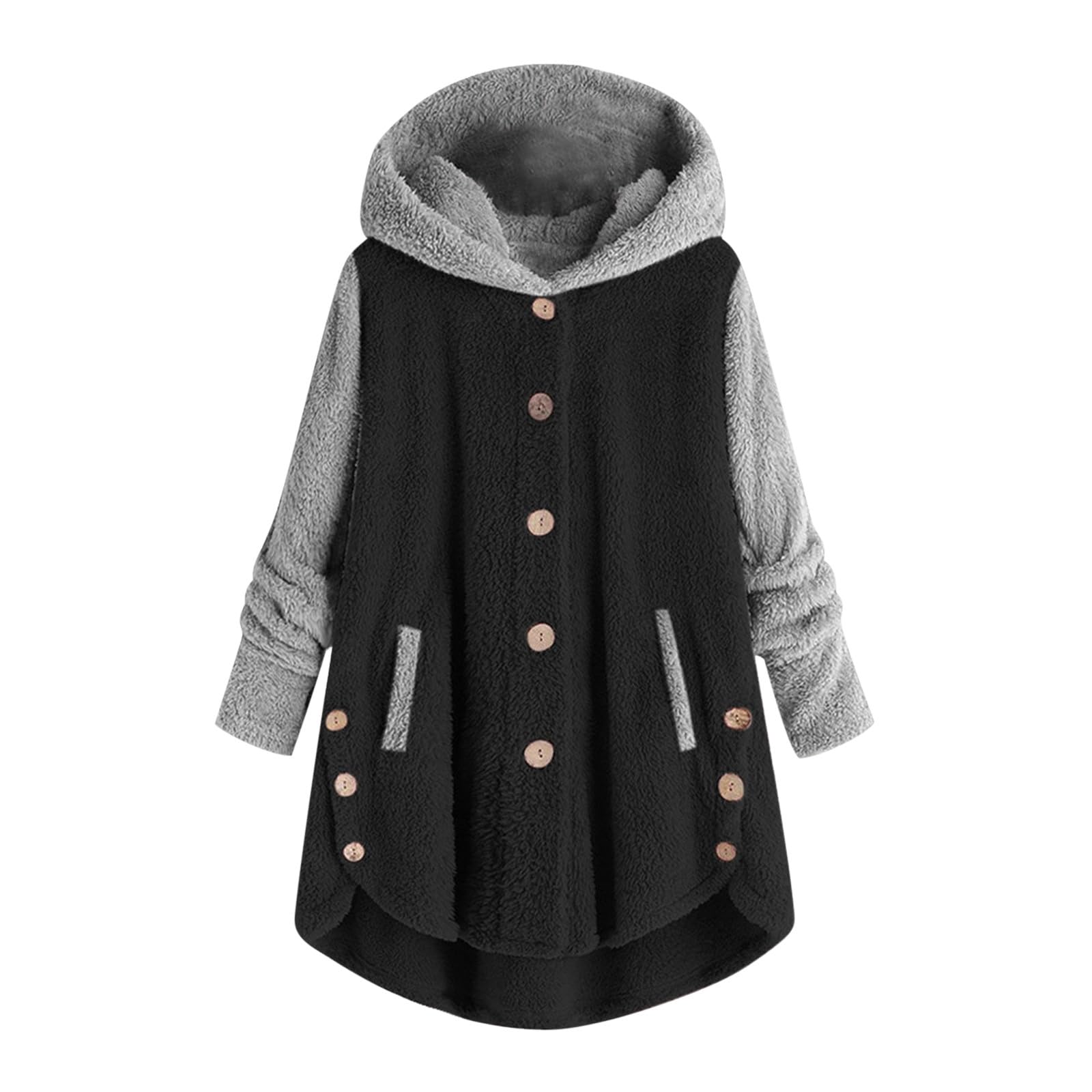 Fall Jackets for Women 2024 Faux Fur Winter Coat Button Down Fleece Jacket Warm Outerwear Fuzzy Pullover Sherpa Jacket