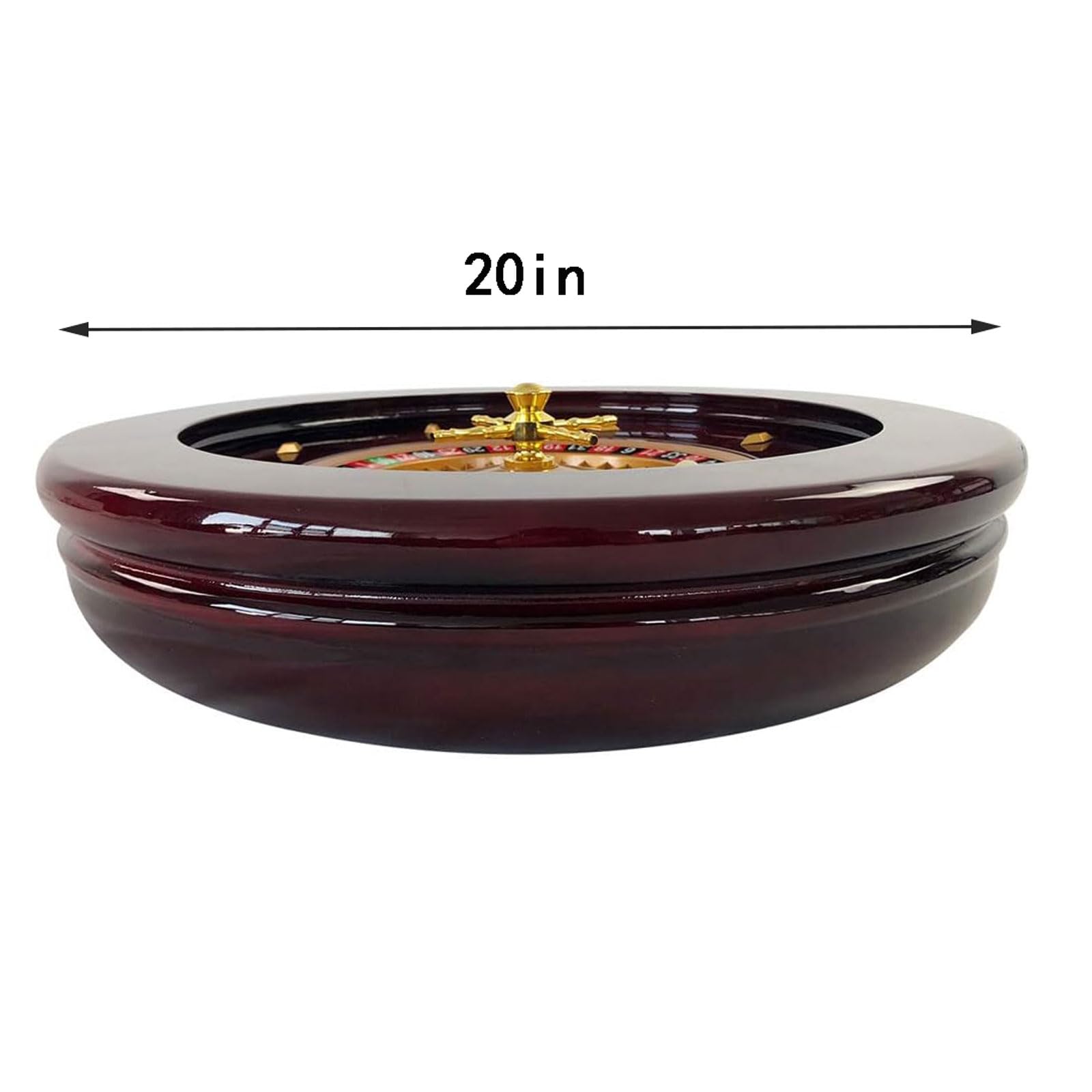 Juego de Ruleta de Lujo de 20 Pulgadas - Rueda de Grado Casino Con 2 Bolas - Juego de Mesa de Ocio Para Noches de Casino en Casa