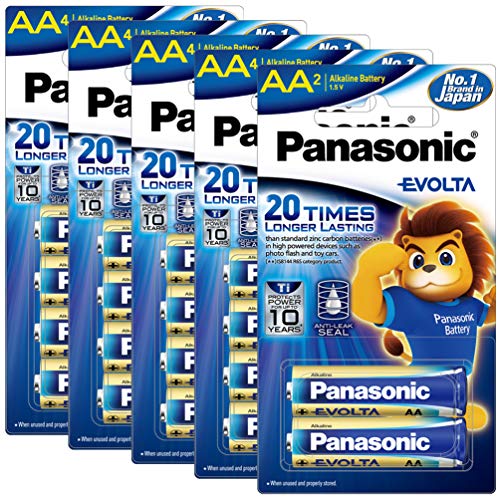 Image of Panasonic EVOLTA Alkaline AA Battery, Pack of 18