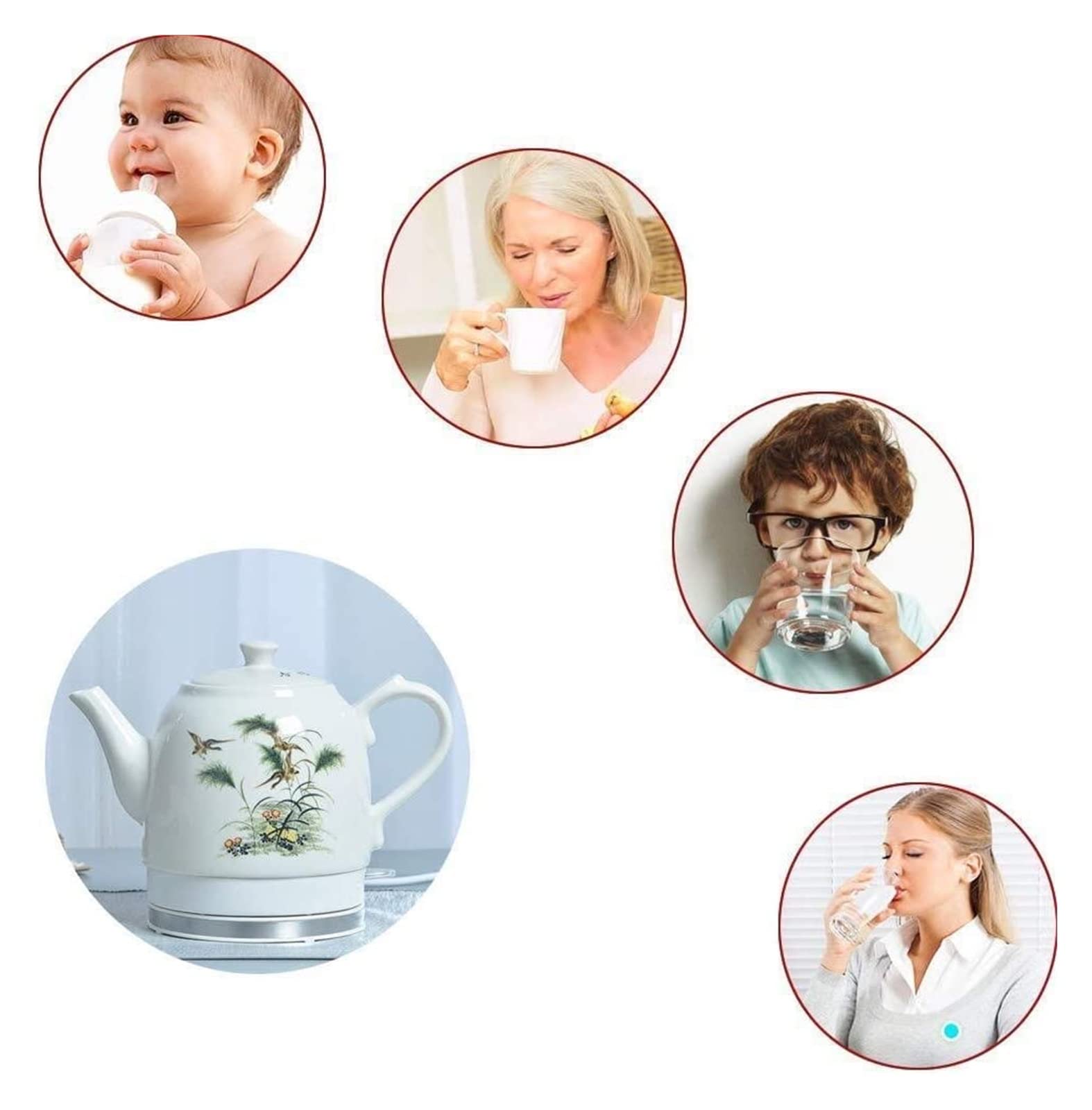 Hervidor eléctrico de café de preparación rápida, hervidor de Agua con Silbato, autoapagado, autoprotección en seco antiquemaduras, Termo de Temperatura Constante, Moda