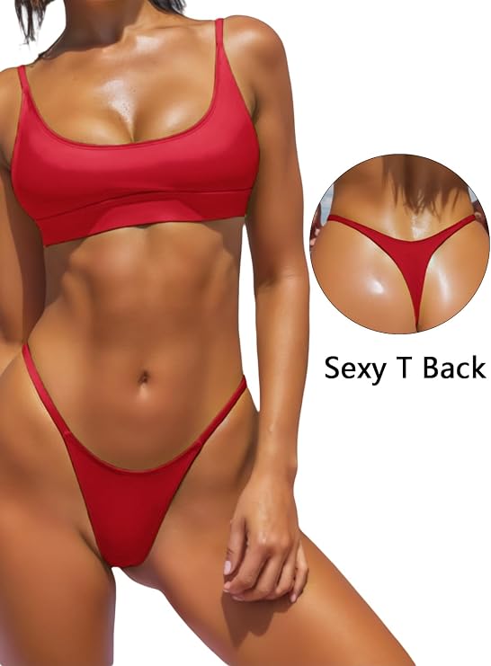 Women's Thong Bikini Bottoms Cheeky Bikini Bottoms for Women