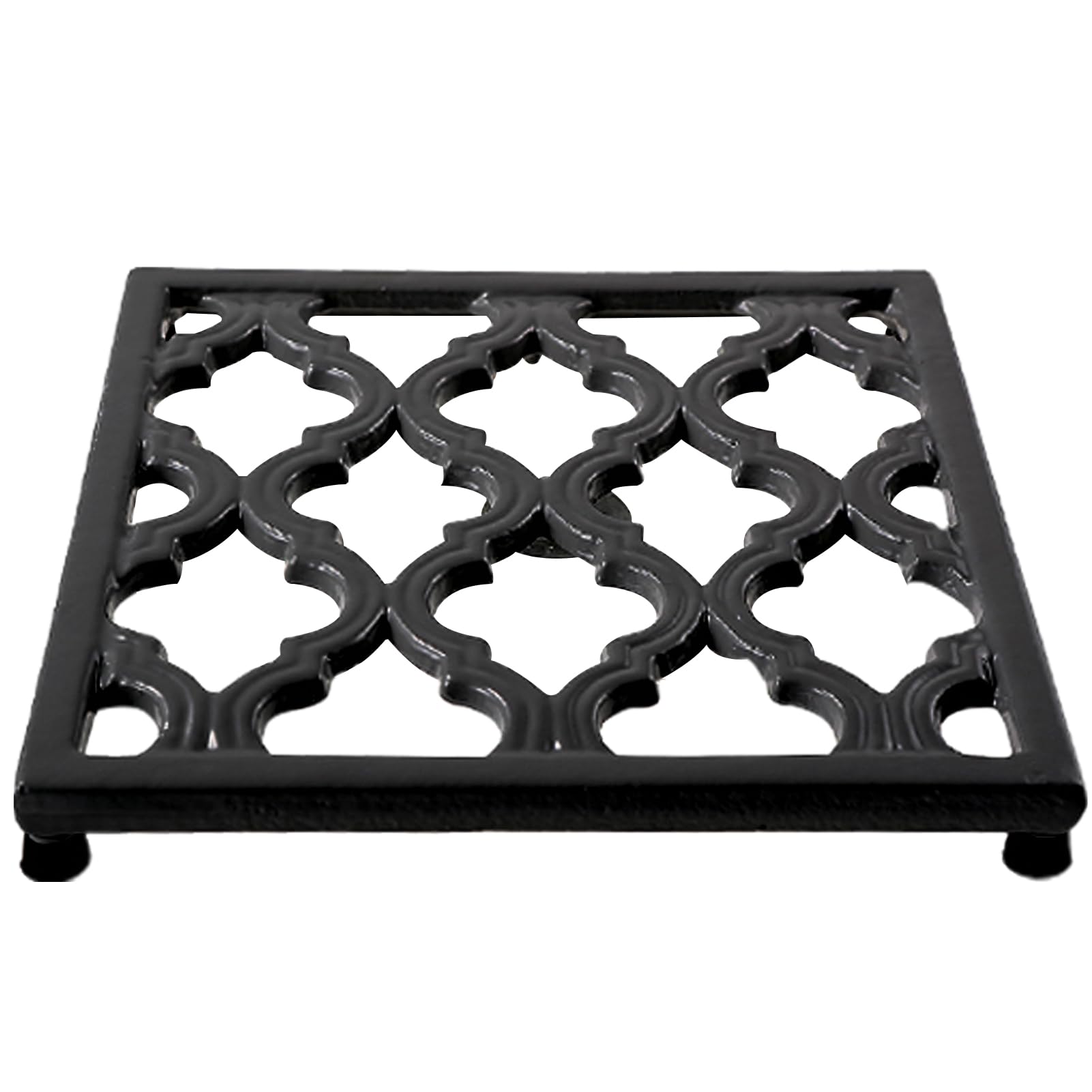 JOGREFUL Cast Iron Trivet Mats, Kitchen Pot Holders to Portect Table/Countertops, Heat Resistant Mats for Teapot/Hot Dishers/Plates, Vintage Mats with