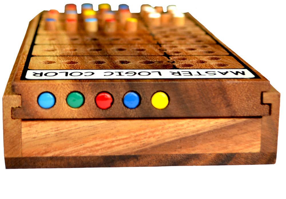 Superhirn Master Of Logic - Logikspiel Aus Holz Für 2 Spieler, Farbcode-Knobelei