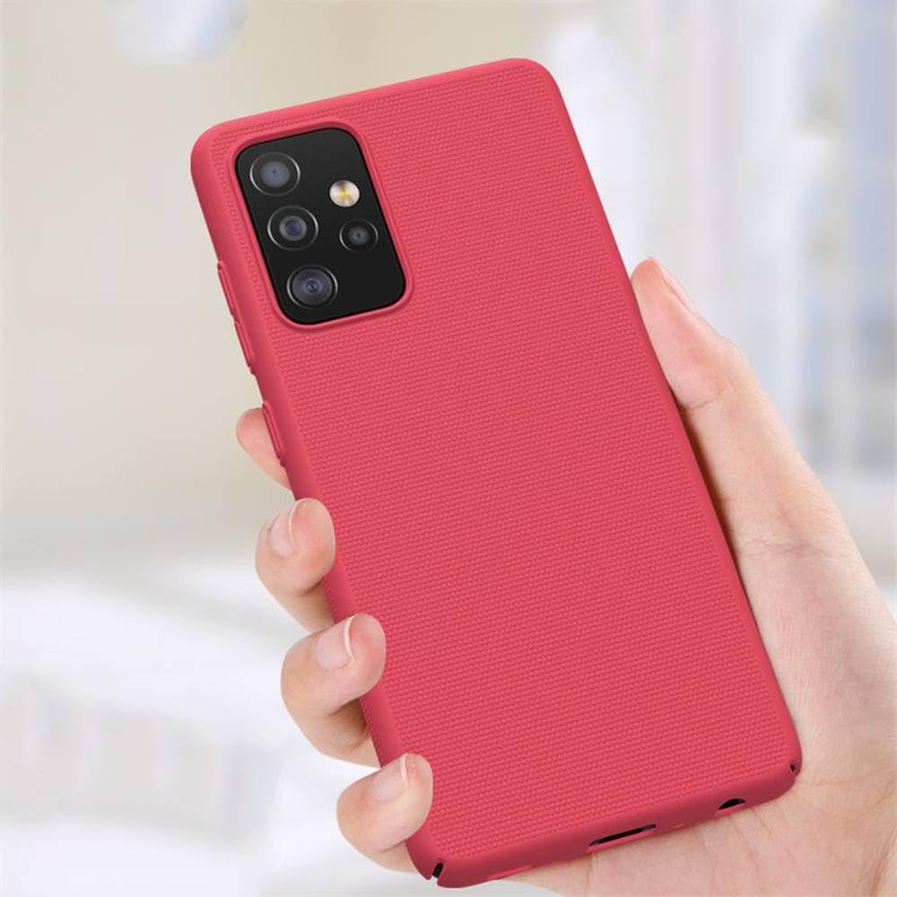 Coque Samsung A72 Anti-Rayures Rouge Givrée Coque Rigide Durable - 8