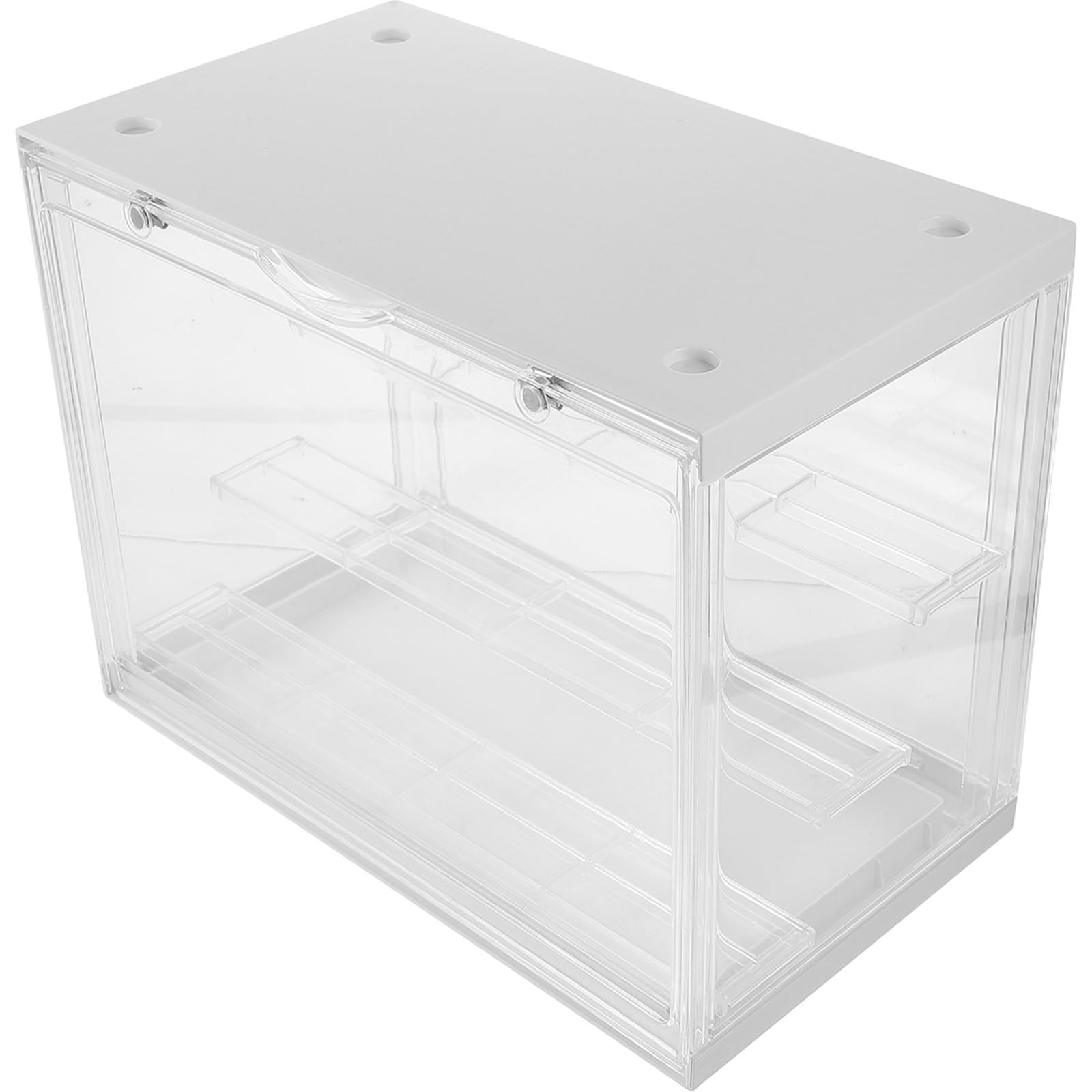 Caja de Exhibición de Acrílico para Figuras de Acción y Coleccionables 3 Capas Apilables, Protección contra Polvo y Diseño Moderno para Decoración del Hogar