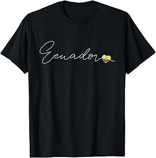 Ecuador Simple Love Ecuadorian Flag Heart on Ecuador T-Shirt