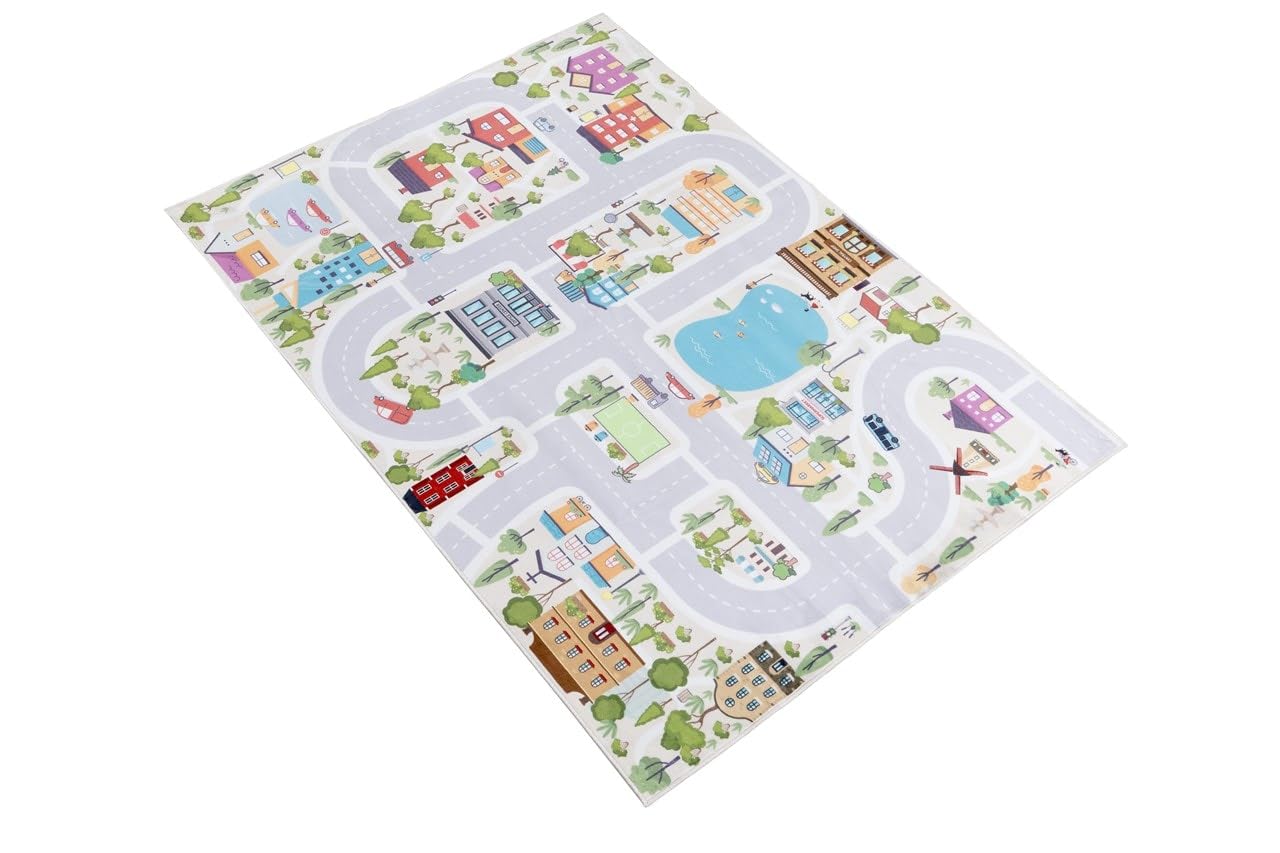 CarpetLiving – Tappeto da Gioco per Bambini, Morbido e Lavabile in Lavatrice, Certificato Sicuro – Soft Playmat 170x120 cm