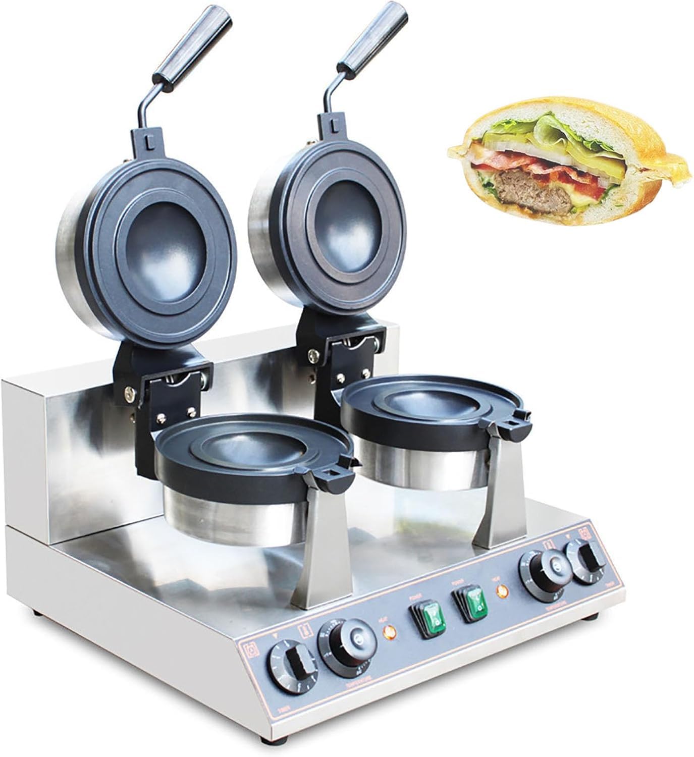 Gaufrier commercial et domestique robuste aux dimensions 250x380mm