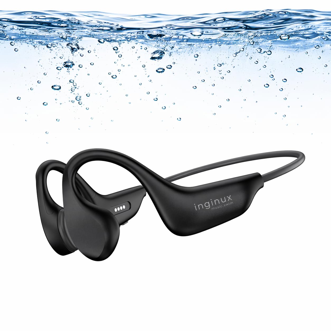 Casque Conduction Osseuse Étanche Spécial Natation – MP3 Waterproof – 100 Audios Inclus : Zen, Hypnose Minceur, Motivation – Ajout Jusqu’à 4000 MP3 – Marque Française
