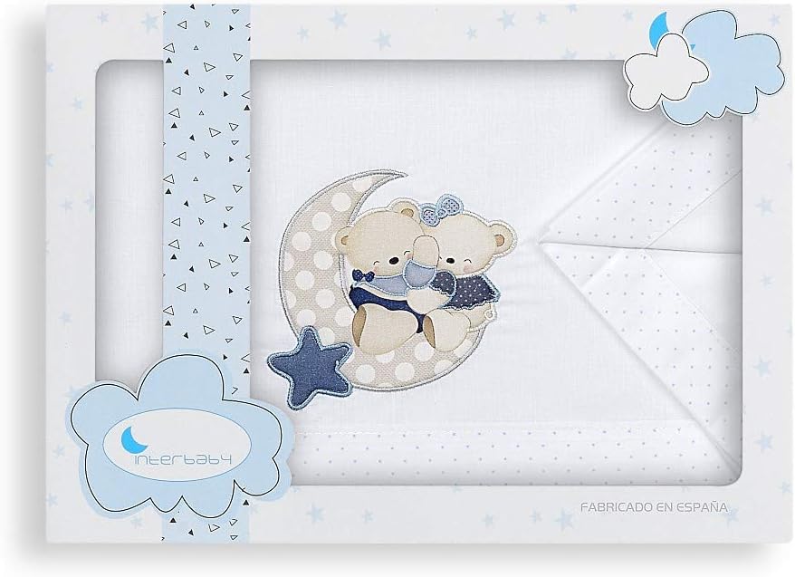 Parure De Lit Bébé 3 Pièces 100% Coton - Pour Poussette, Couffin, Voiture (Espagne) - 6