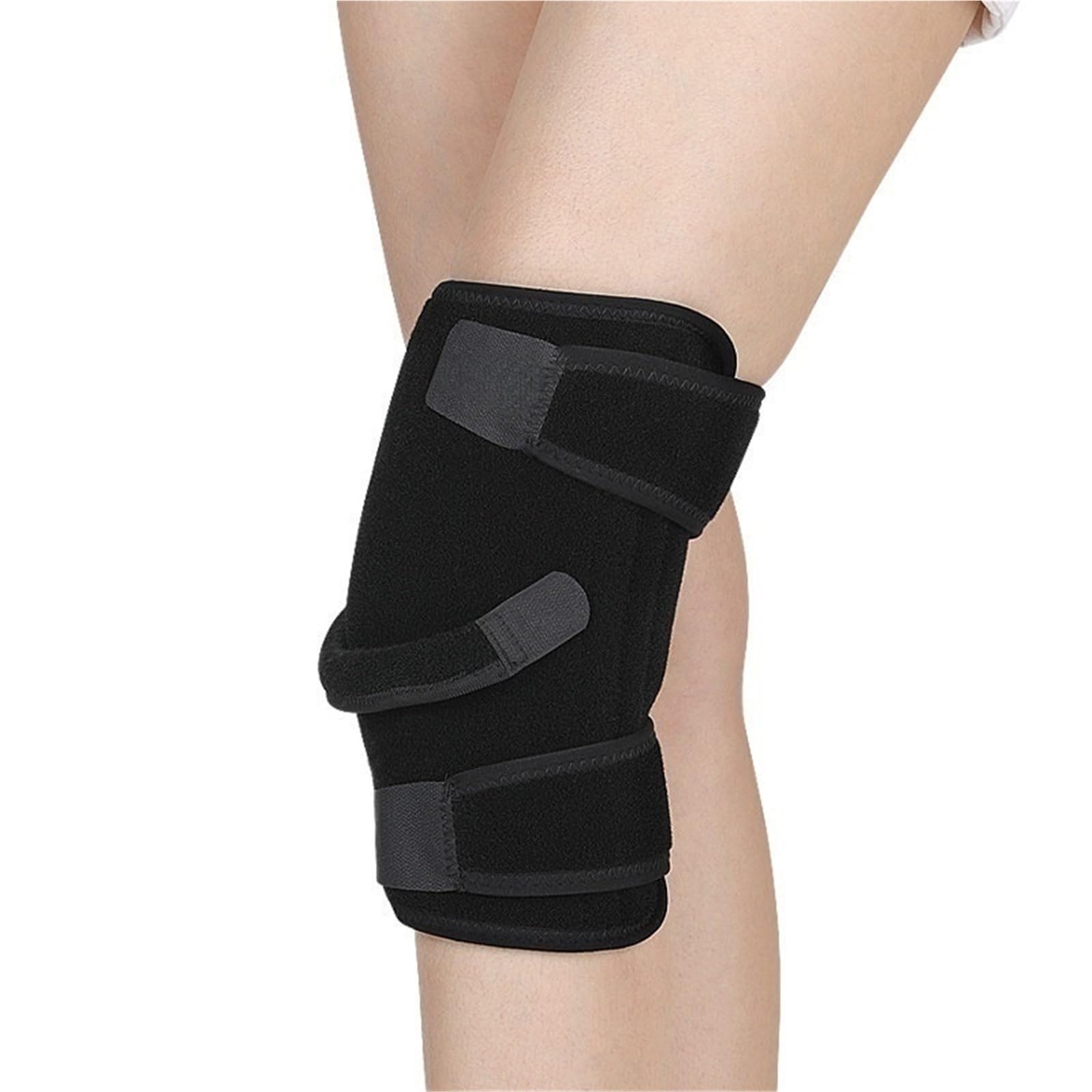 Kniebandage Herren Damen, Knieschoner bei Knieschmerzen Meniskusriss Gelenkschmerzen, Verstellbare Knieorthese mit Seitlichen Stabilisatoren & Patella-Öffnung Sport