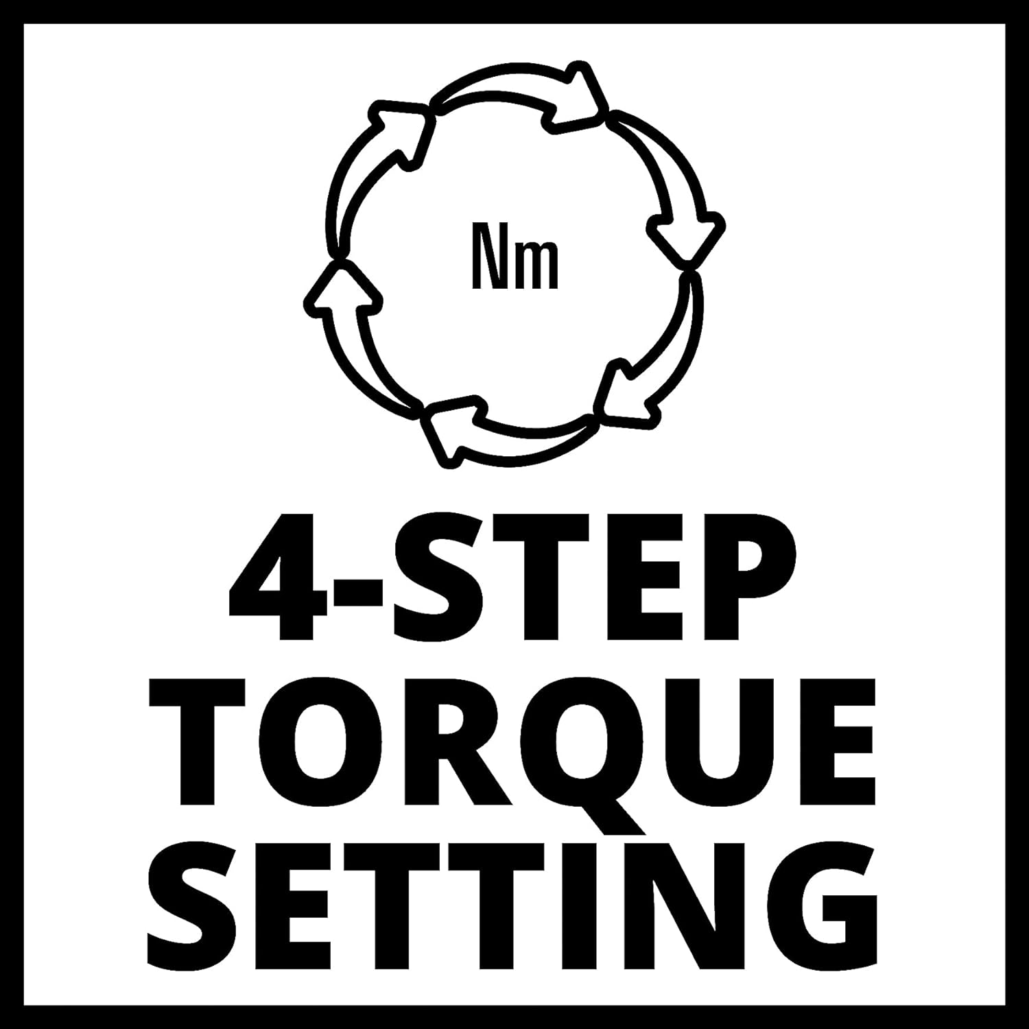 Icon indicating 4-step torque setting