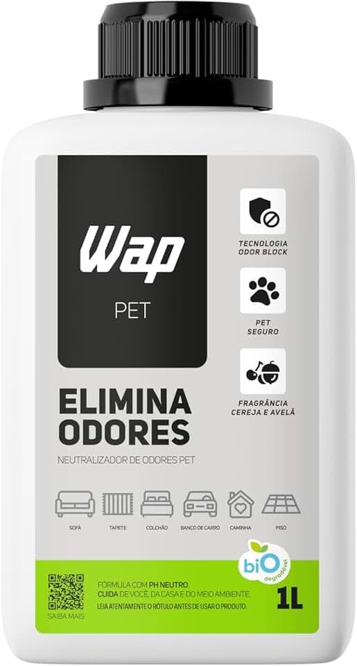 WAP Eliminador e Neutralizador de Odores Pet WAP ELIMINA ODORES PET 1 LITRO, Branco e Verde