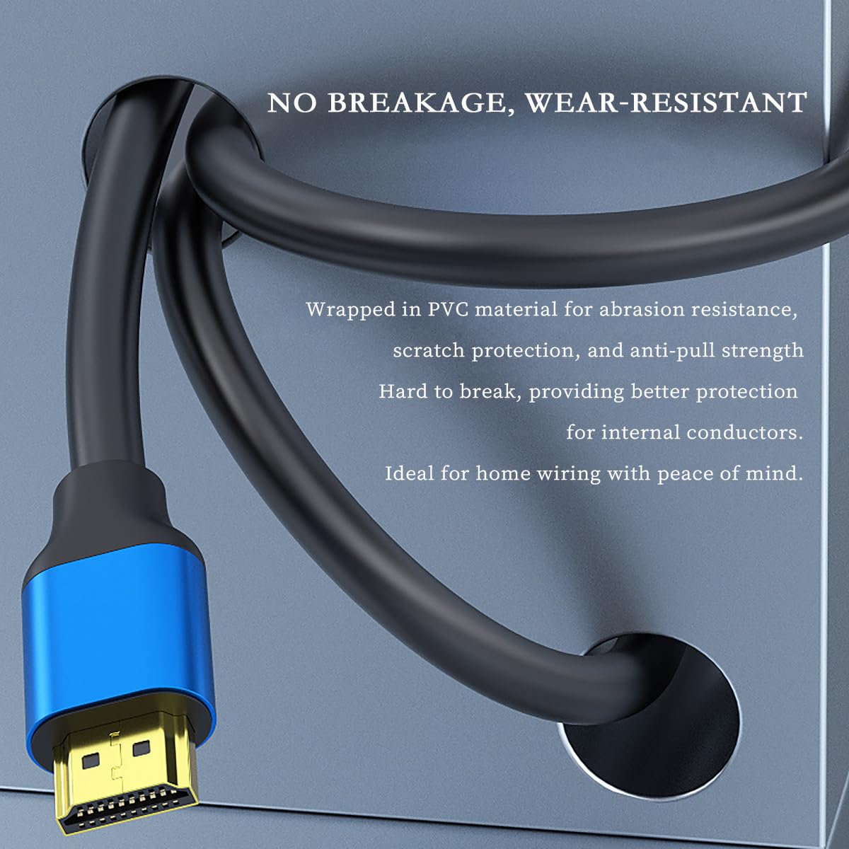 Kabel interfejsu multimedialnego 2.0 o wysokiej rozdzielczości, 4K, 60 Hz, wysoka prędkość, obsługuje synchronizację audio wideo 3D, pozłacany, kompatybilny z monitorem telewizyjnym HDMI 2.0