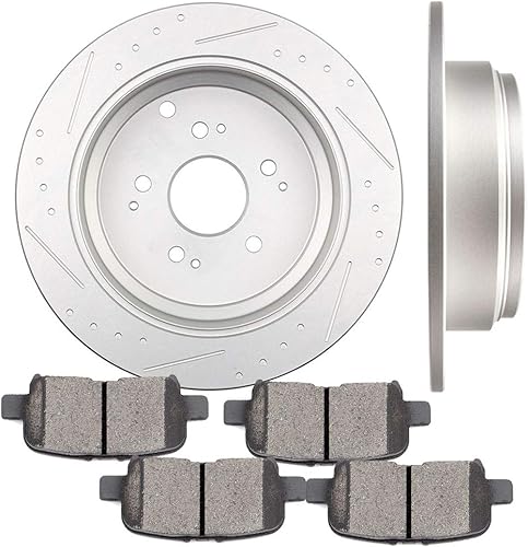 Miniatura 129 de Kits de frenos y rotores, rotores de freno SCITOO y 8 pastillas de cerámica para 08-12 para Chrysler Town & Country, 08-12 para Dodge Grand Caravan