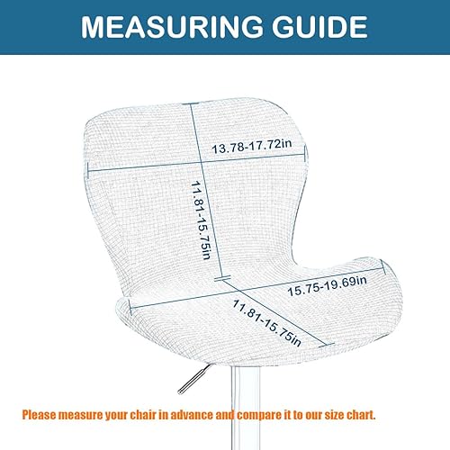 Miniatura 4 de Juego de 4 fundas para sillas de bar de altura de mostrador, fundas elásticas para taburetes de bar giratorios de jacquard, fundas protectoras para