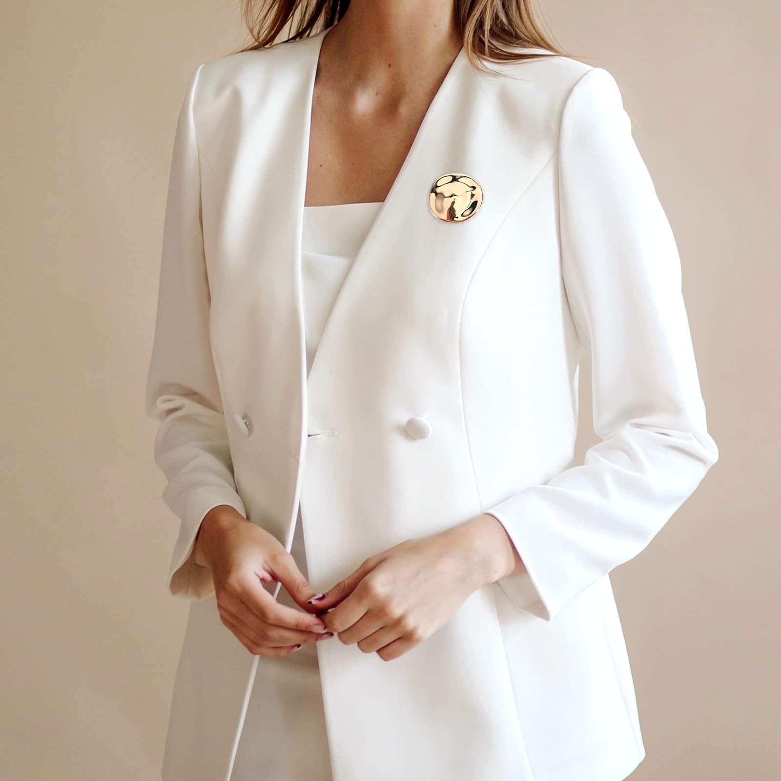 2 szt. broszka złota nieregularna, broszki ze stali nierdzewnej do ubrań, broszka damska - eleganckie akcesoria na wesela i specjalne okazje