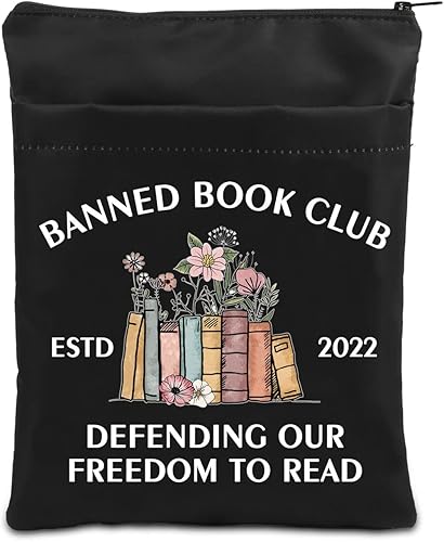 Leer libros prohibidos, regalo de club de libros prohibidos 2022 Defending Our Freedom to Read Book Sleeve para amantes de los libros prohibidos