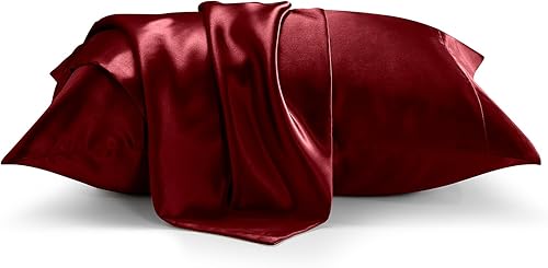 Miniatura 6 de CozyLux Funda de almohada de satén de seda para cabello y piel, tamaño King, juego de 2 fundas de almohada suaves de microfibra sedosa, resistentes