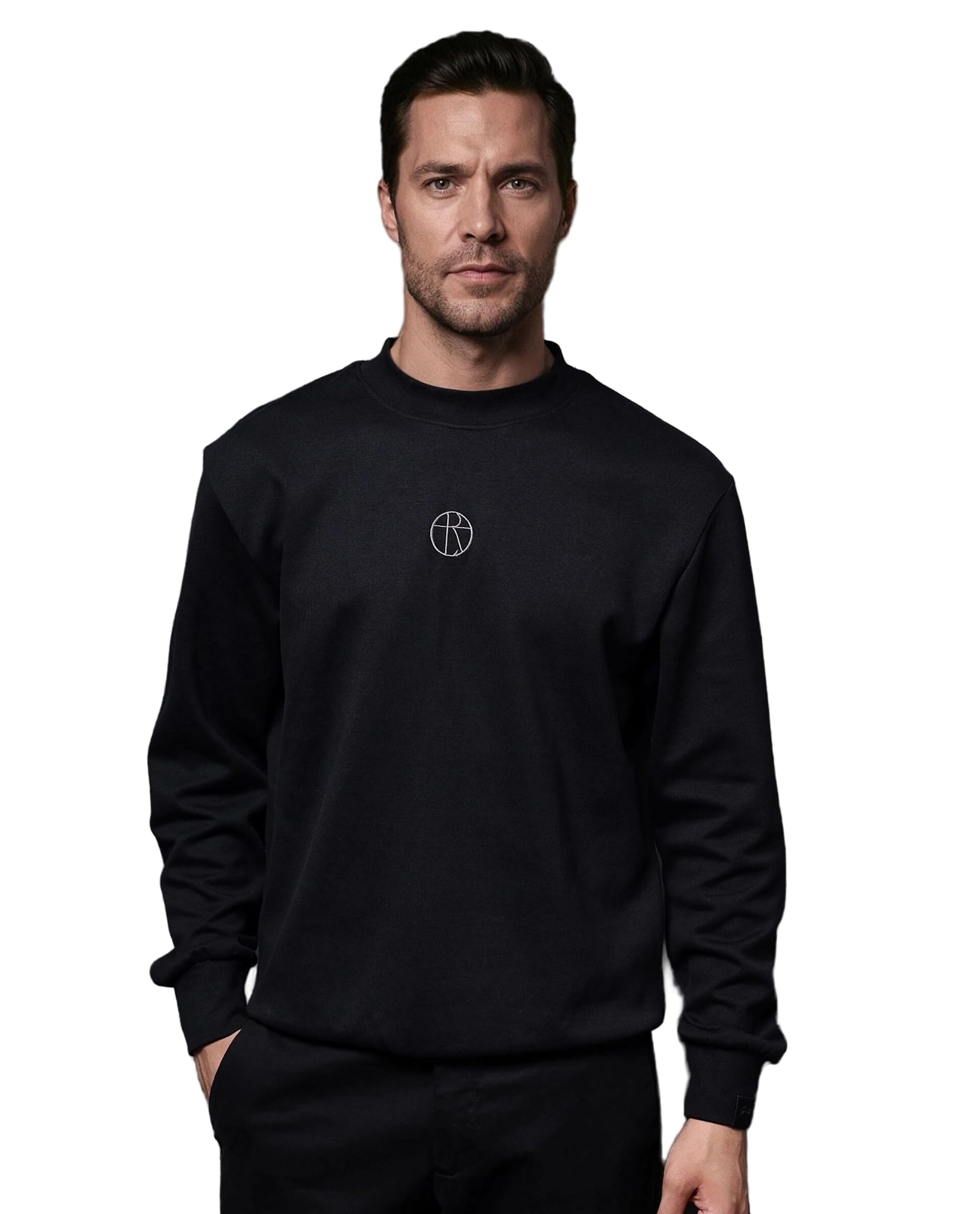 rare rabbit Men's Lars Regular Fit Graphic Cotton Crew Neck Sweatshirt-picture-32