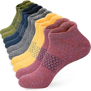 Womens Ladies White Black Thick Warm Trainer Running Ankle Socks Anti Blister Winter Sports Walking Support Socks for Women Size 4-7 Low Cut Cushioned Thermal Colourful Cotton Socks 5 Pairs