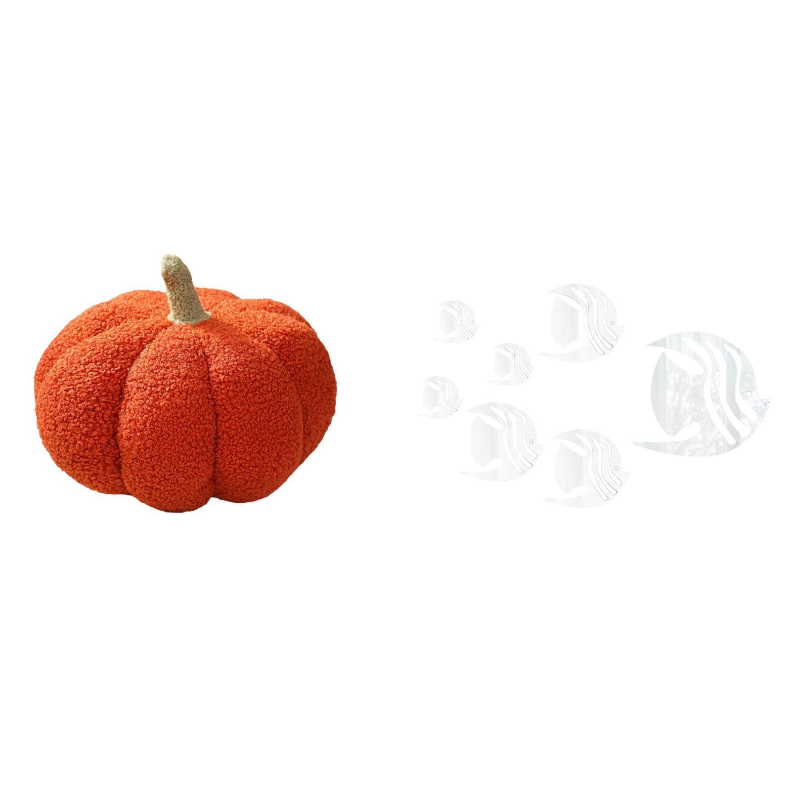 Halloween Pumpkin Plush Cushion Sofa Decor with Acrylic Mirror Fish Wall Stickers Removable for Bedroom and TV Background|Home & Garden | Home D?©cor | Pillows-image-47