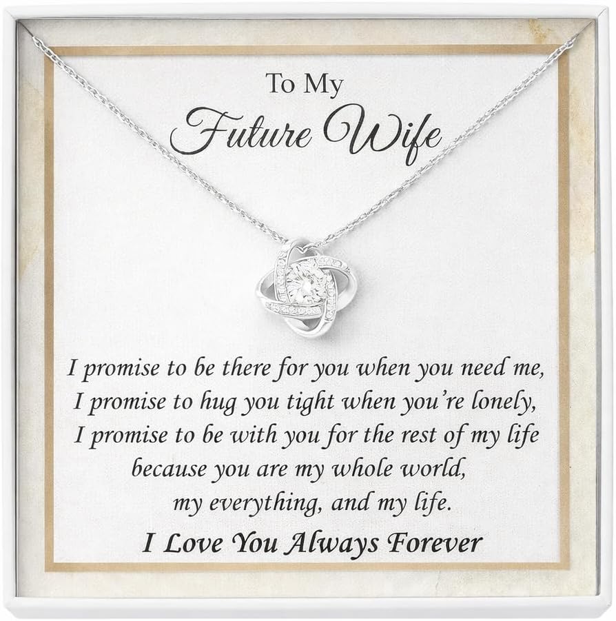 925 Sterling Silver Future Wife Pendant โ Romantic Jewelry for Fiancee, Bride to Be, Engagement Gift for Her