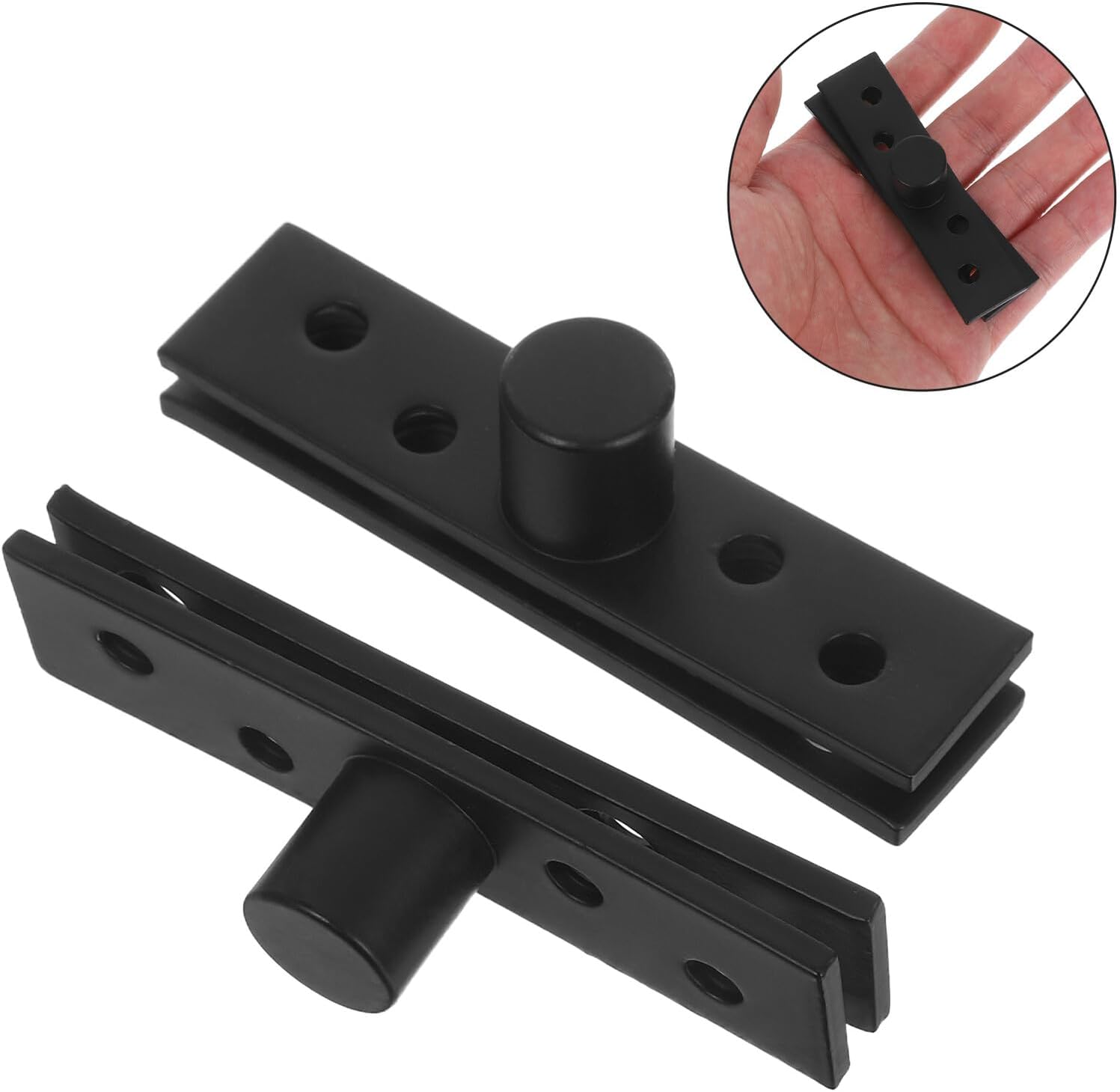 Stainless Steel Concealed Pivot Door Hinges 2pcs for Cupboard Doors