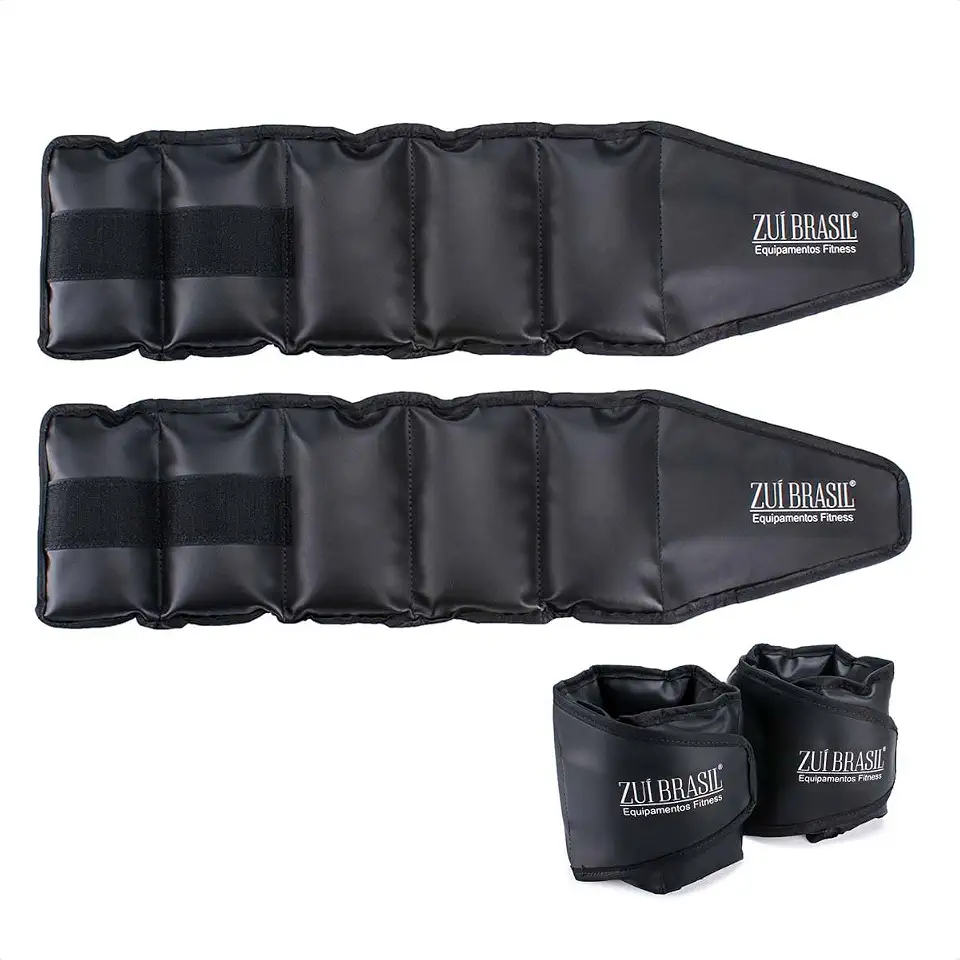 Peso Musculação Kit Funcional Completo Caneleira 5kg O Par - Tornozeleira Academia, Caneleira Academia, Caneleira Musculação, Treino Pernas