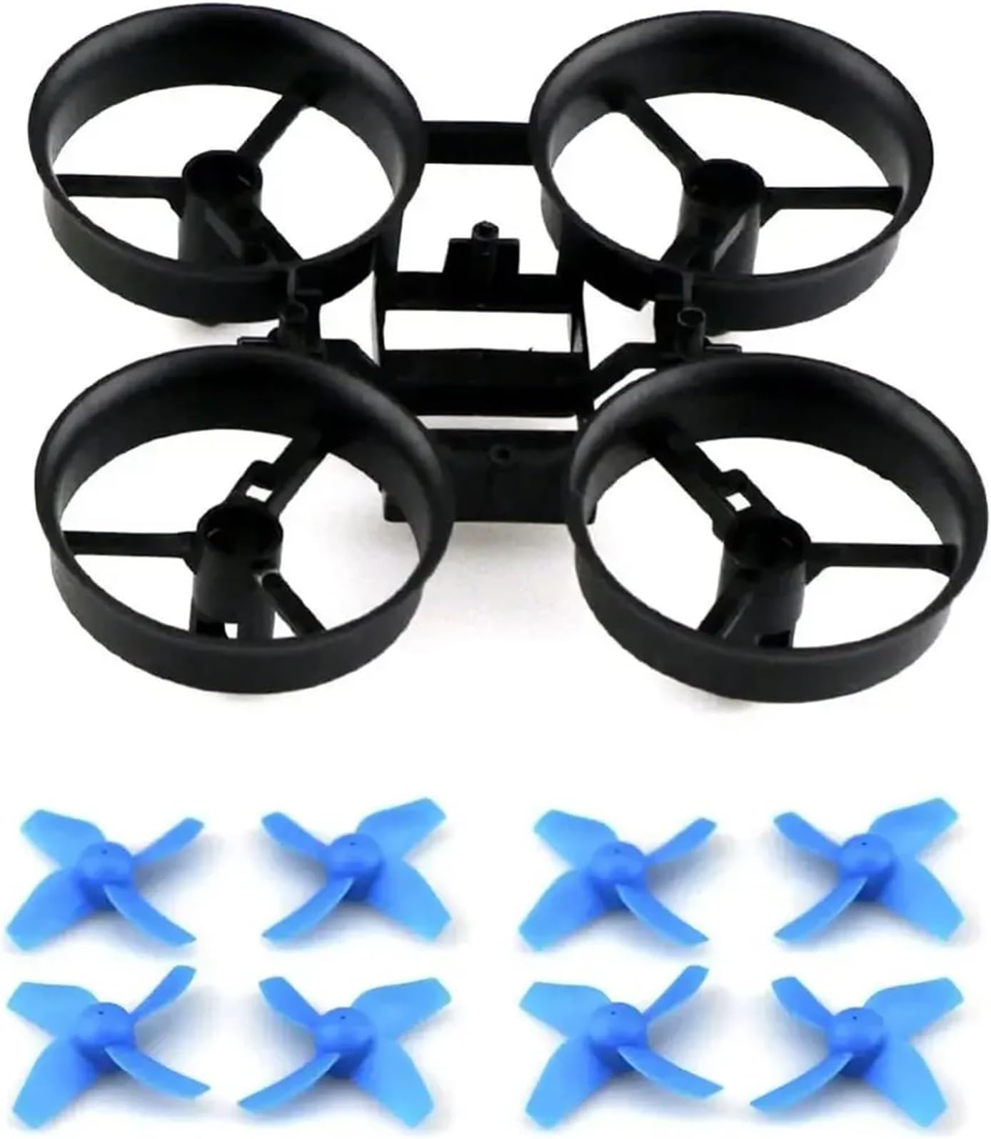 1set RC Drone Propellers Props With Frame,Compatible For JJRC H36 Eachine E010 Blade BLH8700 BLH8580 NH-010 Micro Parts(Blue)