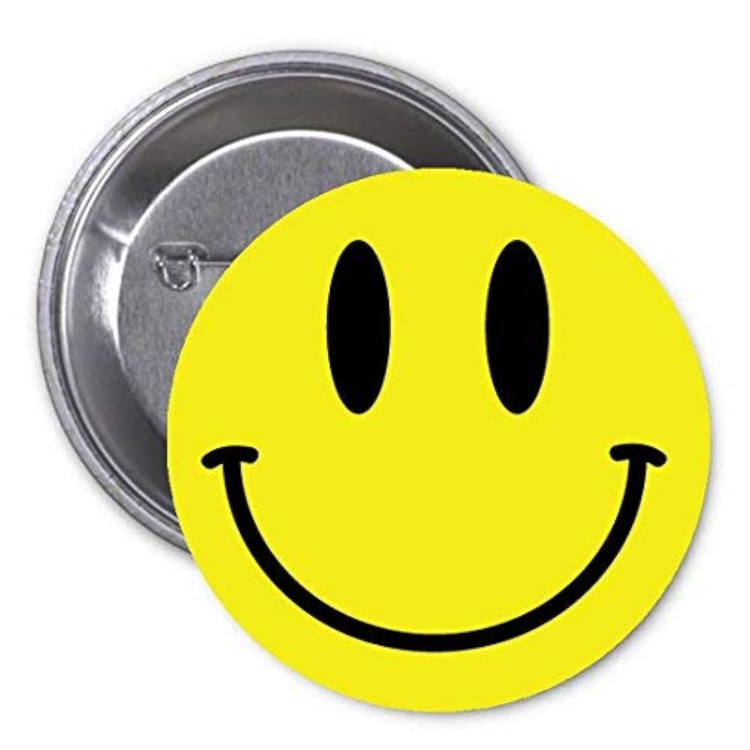 Retro Smiley Face Yellow 1.25" Pinback Button Pin Costume Accessory