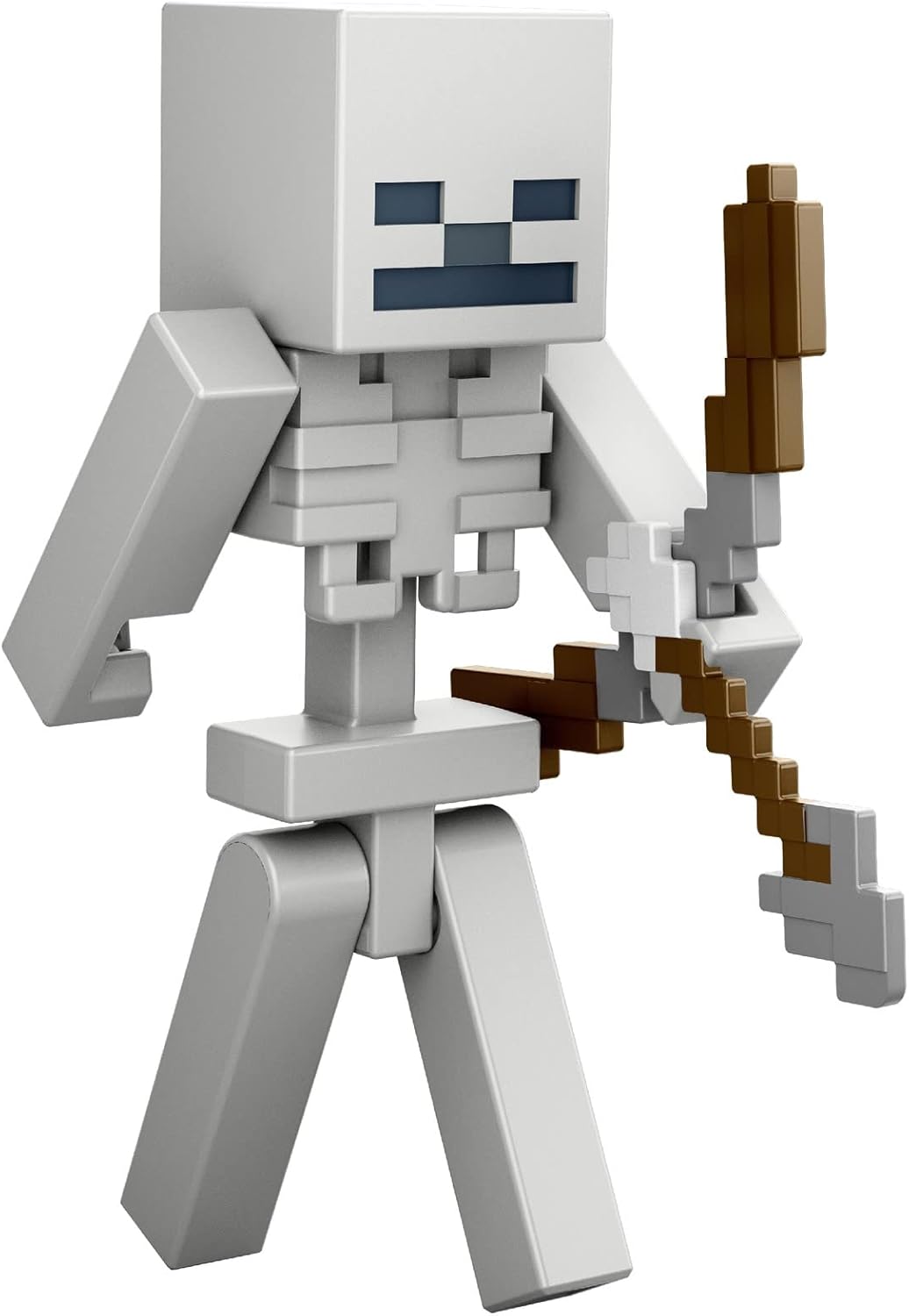 Mattel Minecraft Skeleton 3.25" scale Video Game Authentic Action Figure with Accessory and Craft-a-block