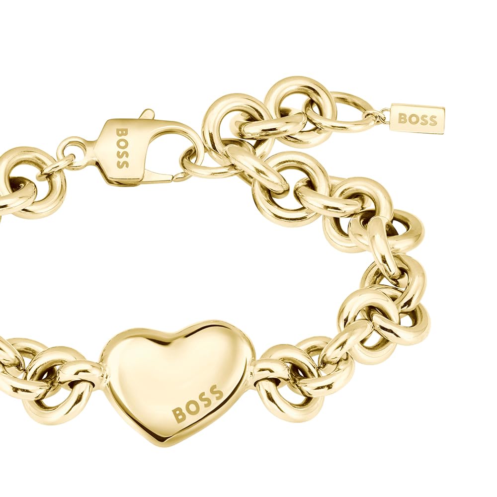 BOSS Jewelry Gliederarmband für Damen Kollektion HONEY LOVE aus Edelstahl und Gelbgold