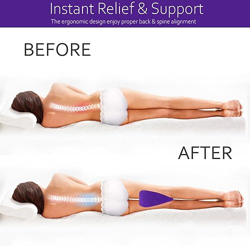 Miniatura 6 de PEKOMKISS Almohada de apoyo para piernas y rodillas almohada de rodilla de tela de terciopelo ajustable firme entre las piernas para aliviar el