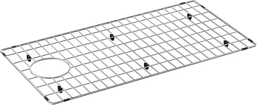 Protector de fregadero grande para fregadero de cocina, rejilla de fregadero de acero inoxidable de 28.8 x 14.8 pulgadas, rejilla de fregadero de