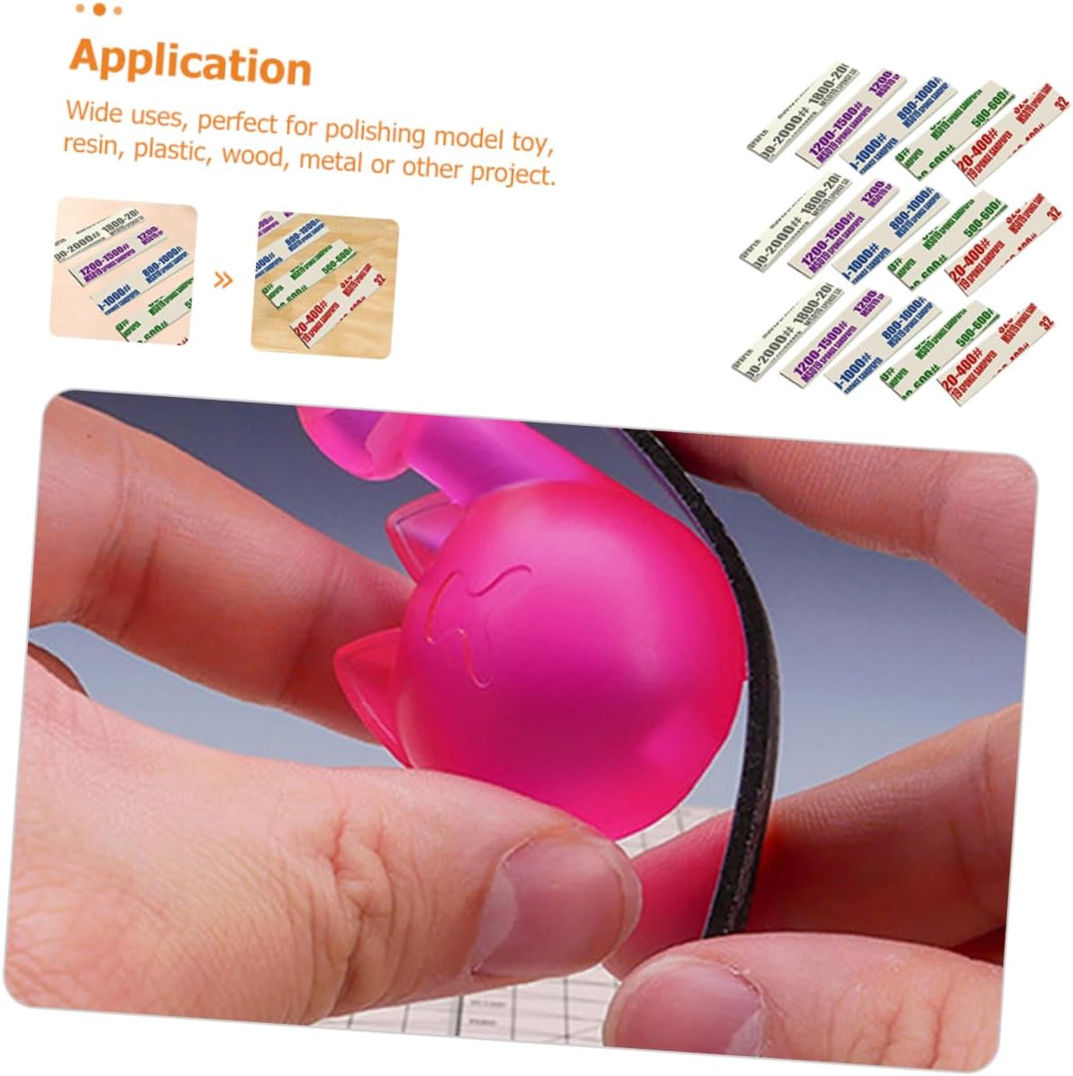 100pcs Sandpaper Sanding Sponge for Hobby Models Sandpaper for Sanding Pads DIY Crafting Tools
