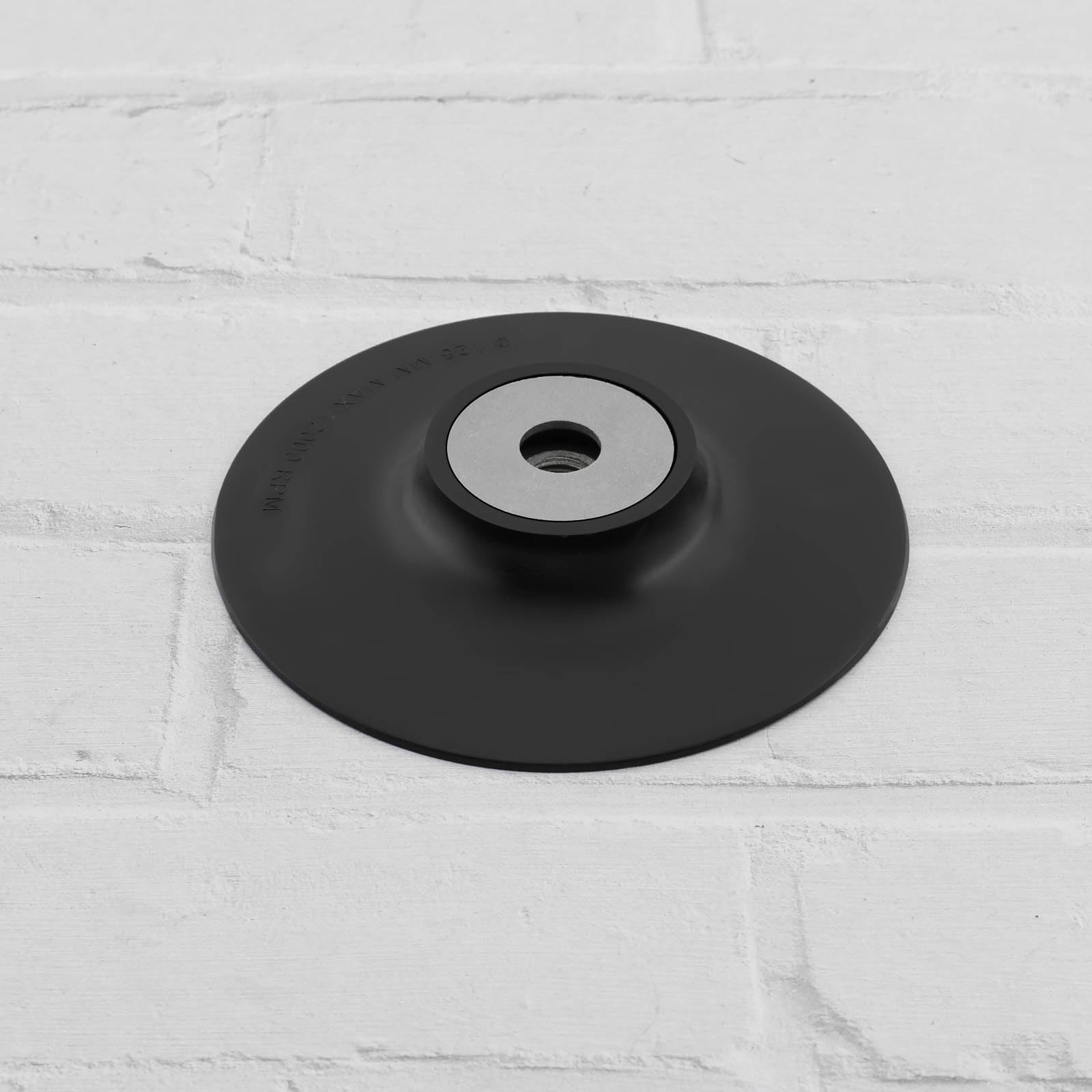 Create idea 4 dischi abrasivi M14 da 125 mm in gomma e acciaio per carta abrasiva vassoio smerigliatrice angolare speciale Ddisc nero, BF005_M