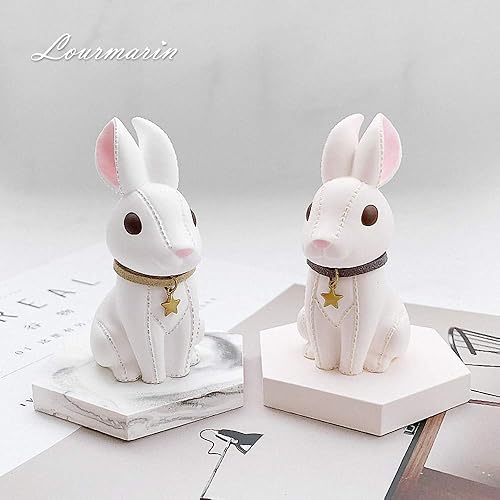 Miniatura 6 de Moldes de resina de conejo 3D, conejito de Pascua resina epoxi moldes de chocolate de silicona moldes de resina para velas hechas a mano, resina,