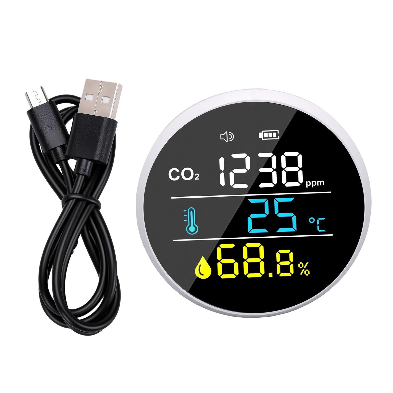 Annadue Monitor de Calidad del Aire para Pared, Detector de CO2 con