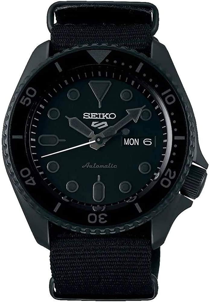 Watch for Men - 5 Sports - Automatic with Manual Winding Movement,Dial with Bezel, Stainless Steel Case, Strap, and Day/Date Display