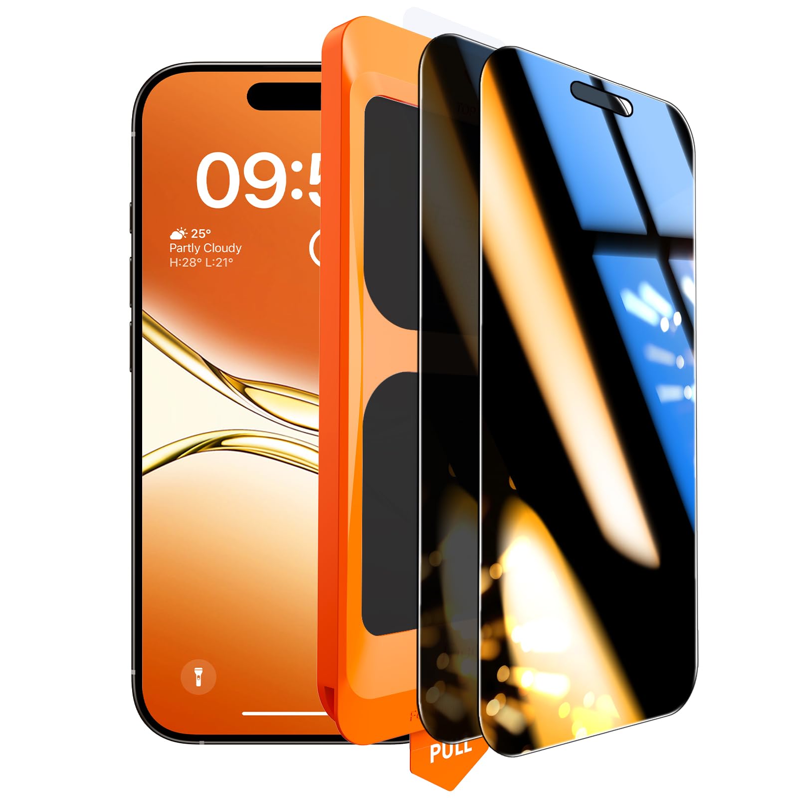 TOCOL Privacy Pellicola Vetro Temperato per iPhone 17, 25° Reali Anti-Spy, Rimozione Automatica Della Polvere, Copertura Completa, Senza Bolle, Durezza 9H, 2 Pezzi