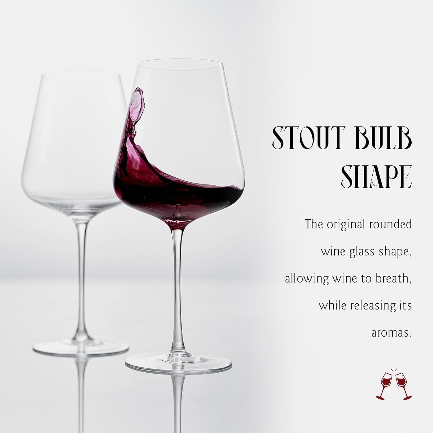 Khen Cabernet Sauvignon Explained Crystal Wine Glasses Hand Blown Italian Style | Set of 2 | Large 25oz Cabernets Definition Red Wine, Gift Box Explanation Packaging