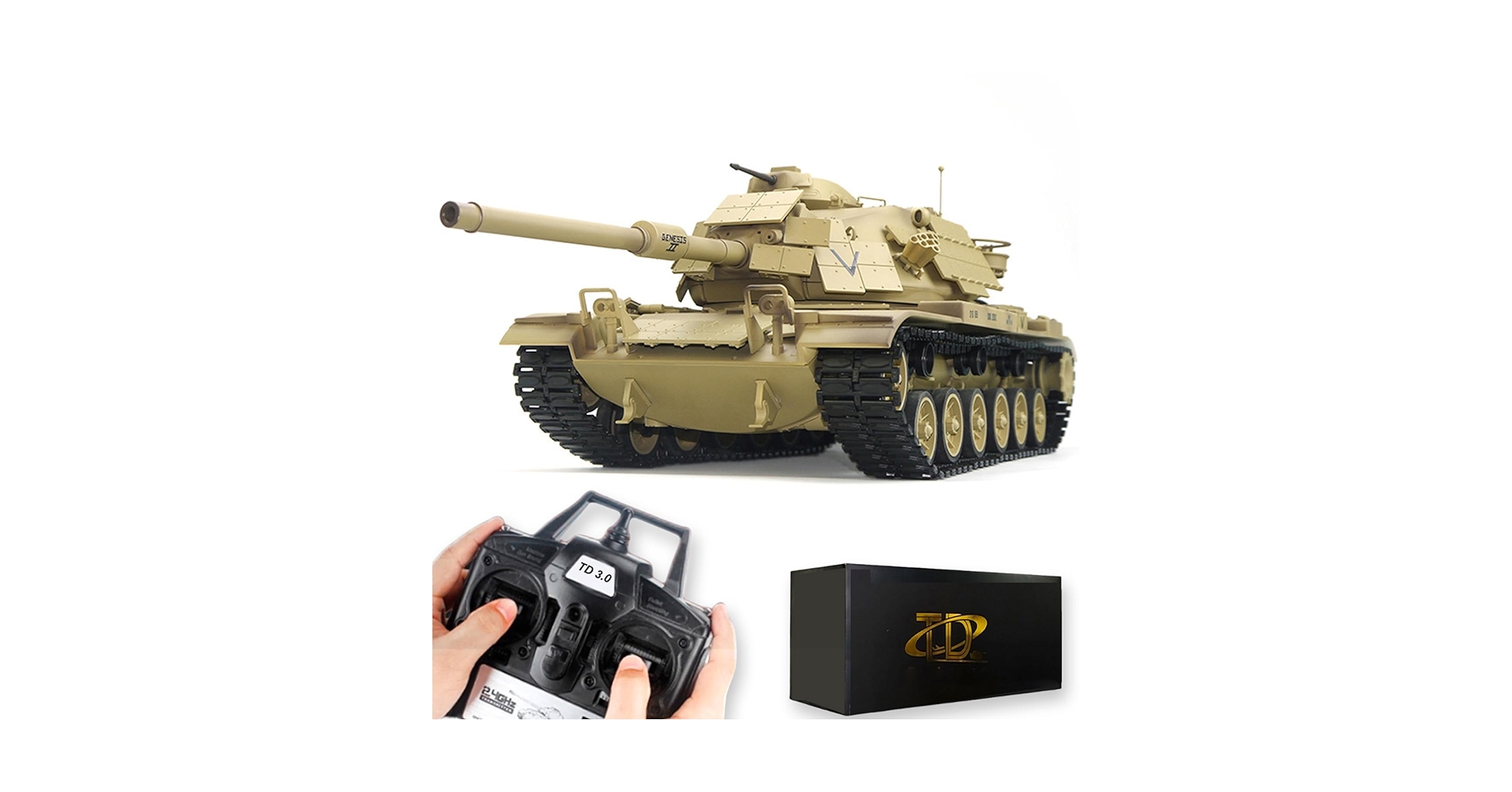 24/1 ビッグタンク　アメリカ陸軍戦車 Ｍ60A1 リモートコントロールキット Amazon.com: Ssccgym Remote Control Heavy Tank M60A1 RC