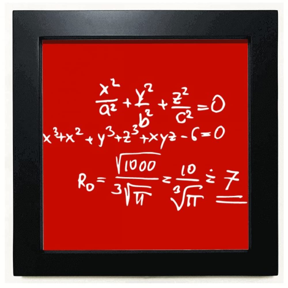 Formula Function Fraction Root Black Square Frame Picture Wall Tabletop