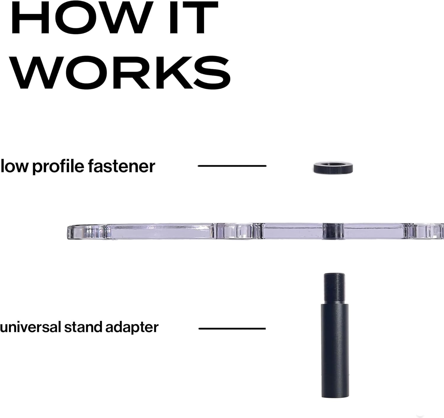 Multi Mic Holder – Holds 6 Mics | Clear Acrylic Mic Stand Organizer for DJ, Church, Stage & Studio | Fits Standard Mic Stands | Supply Goose | Wireless Mic Holder