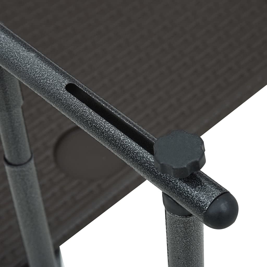 Homgoday Table suspendue de balcon pliable Table suspendue Table suspendue Table de terrasse Table pliante Table de balcon Table murale Marron 60 x 64 x 83,5 cm Plastique aspect rotin