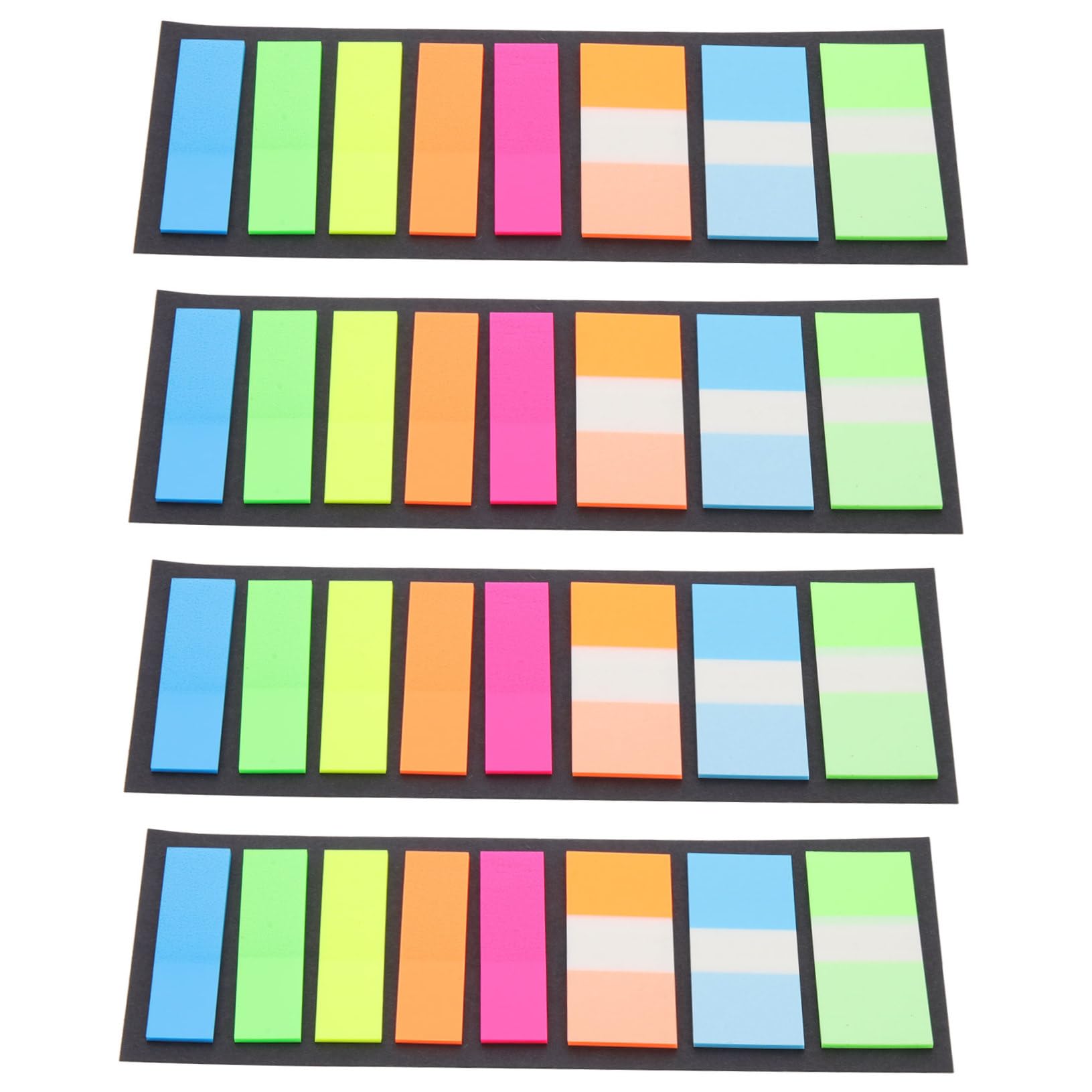 MAGICLULU 5 Piezas 4 Etiqueta Transparente Fluorescente Pestañas Adhesivas Para Cuadernos Reglas De Seguimiento De Lectura Nota Dispositivo Rastreador Extractivo Alumno Papel Japones
